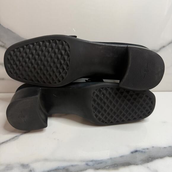 Aerosoles Women's Black Leather Career Leader Heeled Loafers Sz 8 Minimalist - Picture 7 of 7